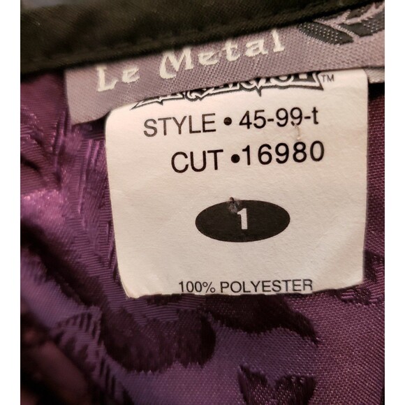 90s Y2K Goth Whimsigoth Purple Rose Black Lace Up Corset Plus Size Lip Service - Picture 3 of 3